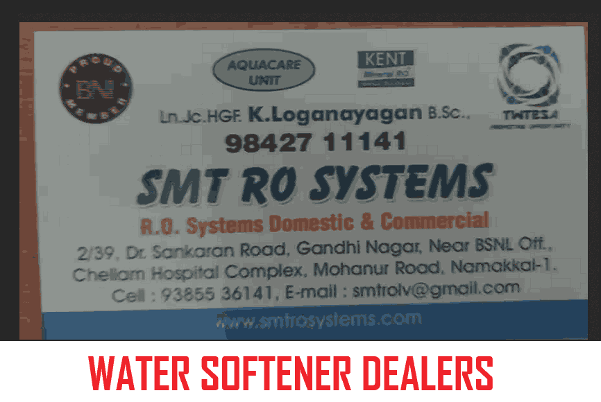 SMT RO System water softener in Namakkal